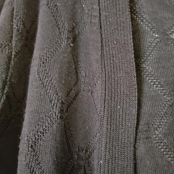 Vintage N.Y.P.L Collection Black Argyle Diamond Cardigan Bolero Boho Academia - Picture 5 of 6